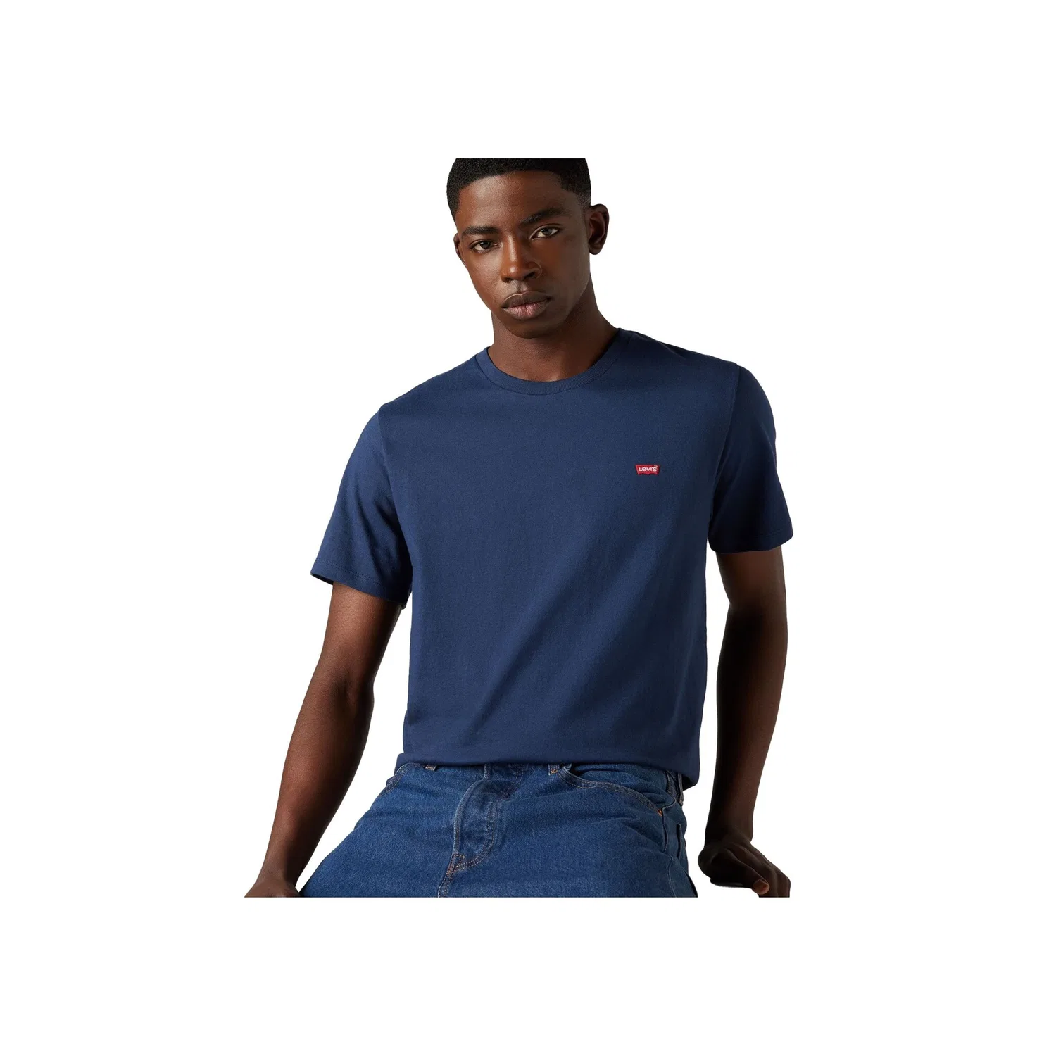 Мужская классическая хлопковая футболка Levi's, Blue — фото 4