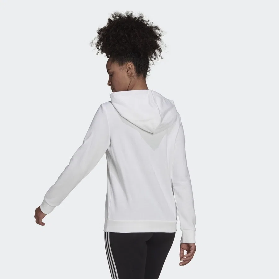 Худи свободного кроя с логотипом Sportswear HD1800 Essentials Relaxed Logo Hoodie adidas, Бело-черный — фото 2