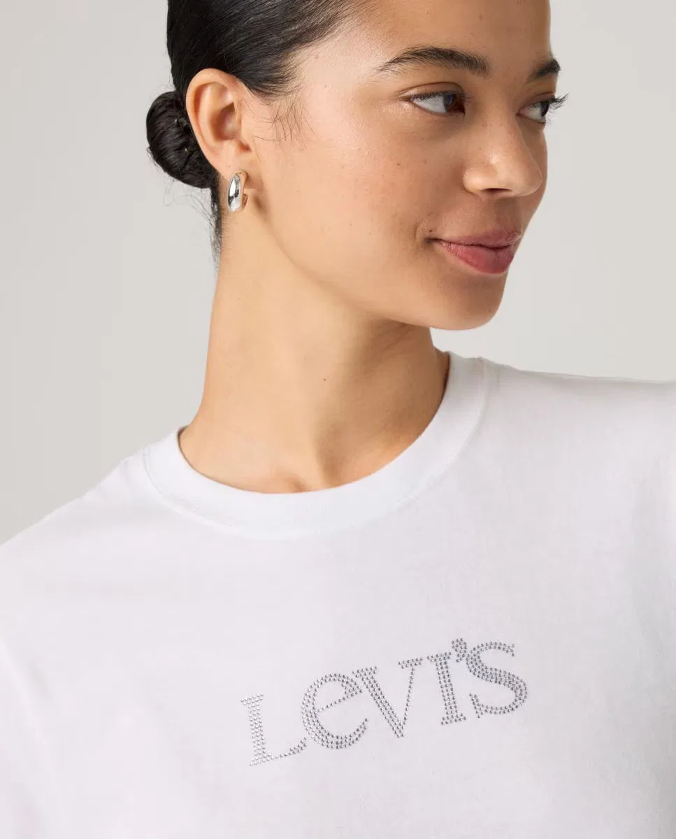 Женская футболка с коротким рукавом, Levi's, белый — фото 3