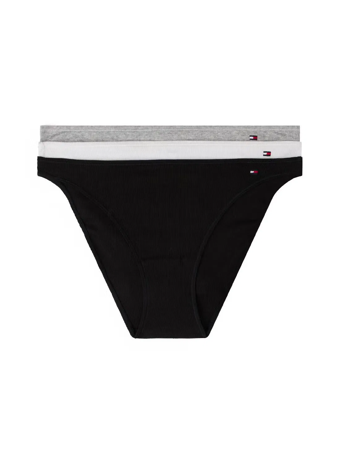 Трусы-бикини с заниженной посадкой, комплект из 3 штук, Tommy Hilfiger, черный