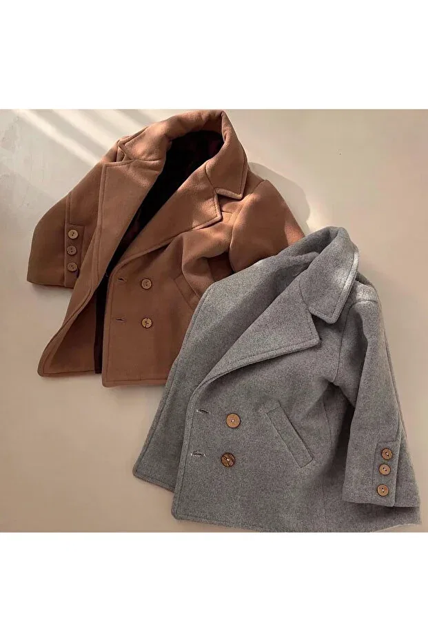 Детская куртка для девочек с длинным рукавом Cashmere Button Jacket Bohemiankids Baby Wear, Brown