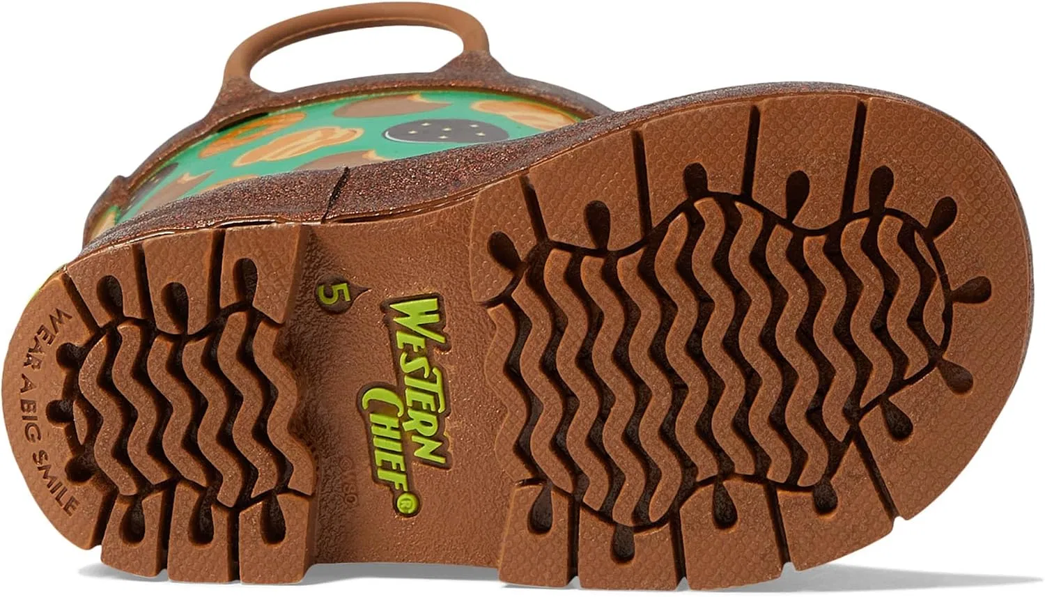 Детские сапоги для девочек с принтом It's Raining Cookies Western Chief, Green — фото 3