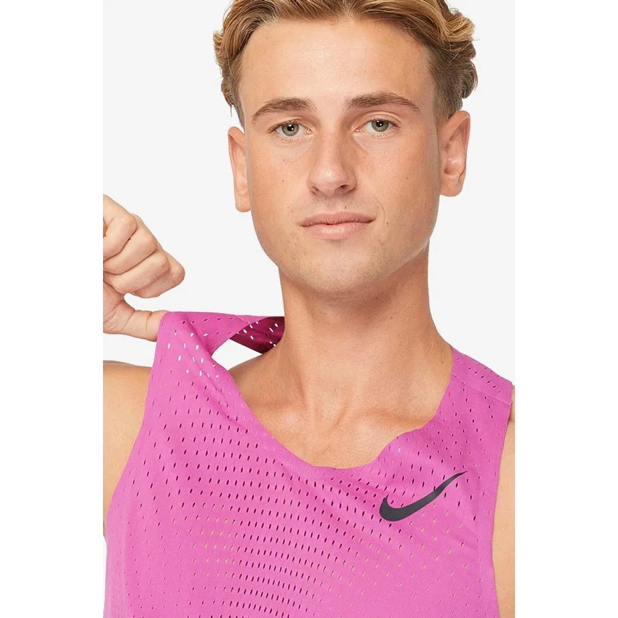 Беговая майка-безрукавка Nike Dri-FIT AeroSwift Running Adv Singlet, Фуксия — фото 3