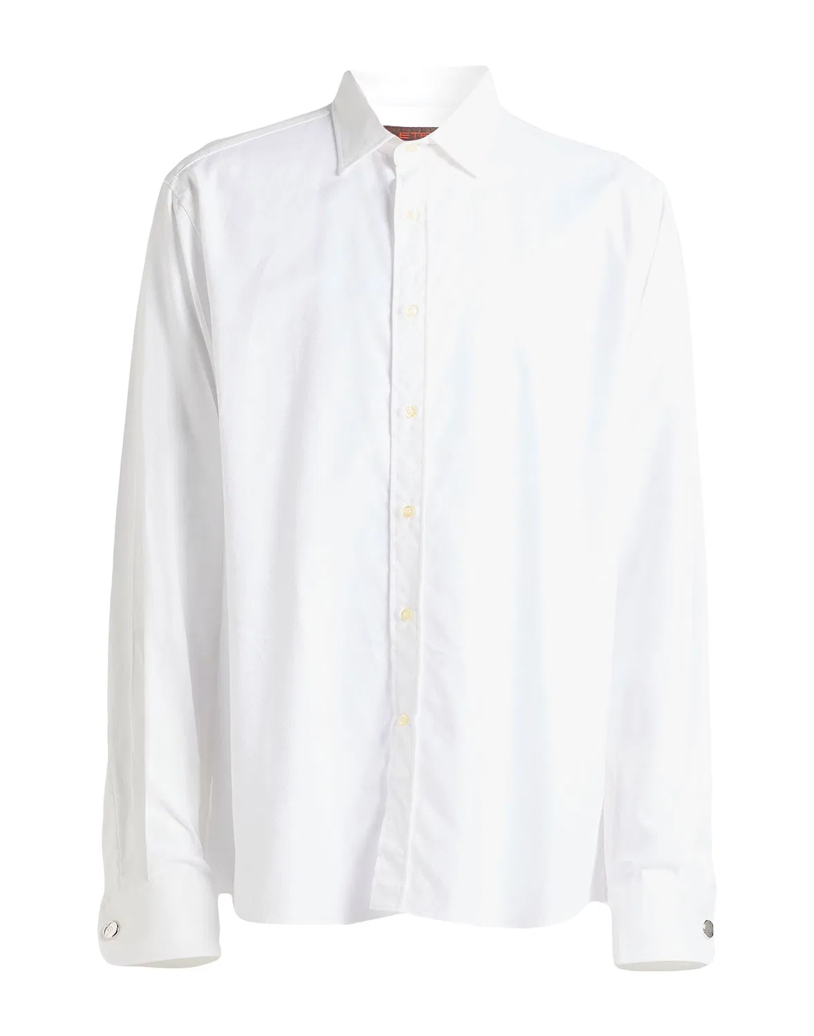 Мужская приталенная рубашка из жаккарда Slim-Fit Shirt Etro, белый