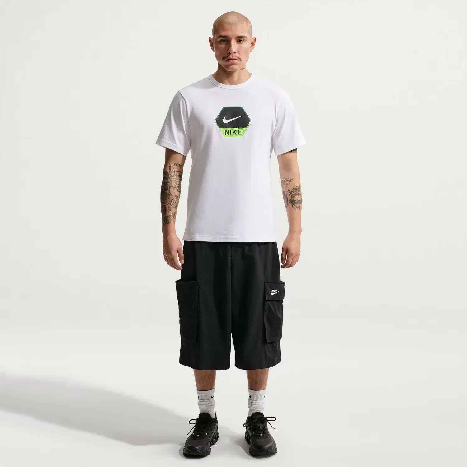 Мужская футболка хлопковая Sportswear Nike, Blanco — фото 4