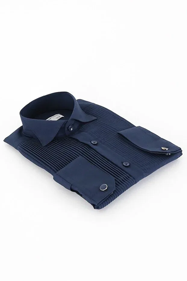 Детская рубашка для мальчиков с длинным рукавом Sirri, Navy Blue — фото 2