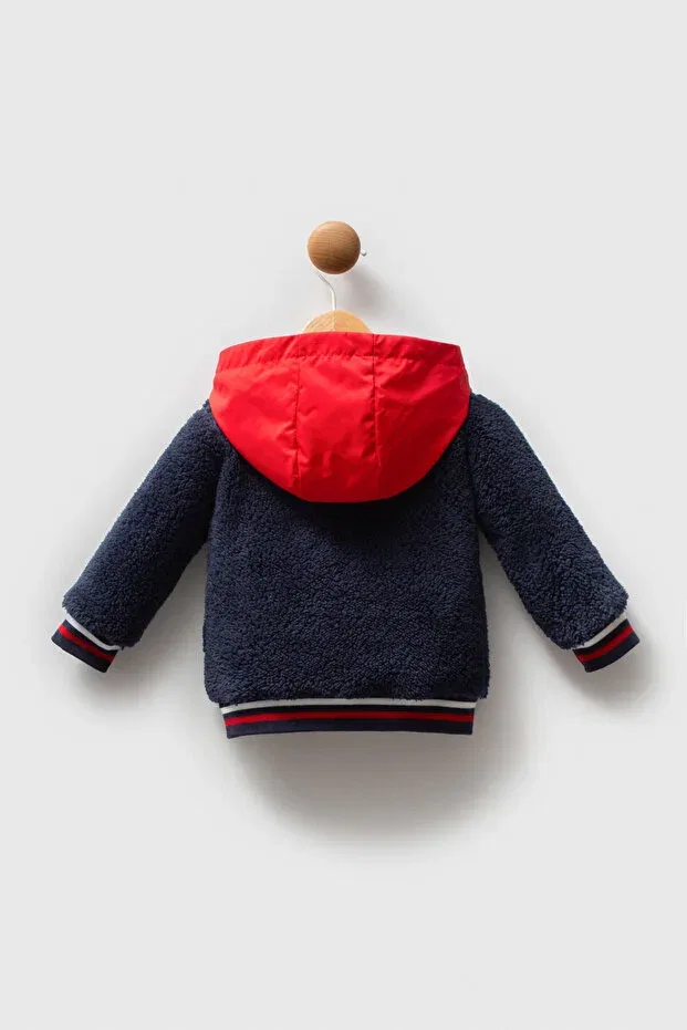 Детское пальто для девочек с капюшоном U.S. Polo Assn., Navy Blue — фото 3