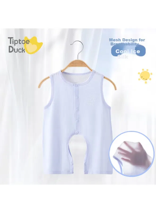 Боди-комбинезон летний тонкий для новорожденных Tiptoe Duck, синий