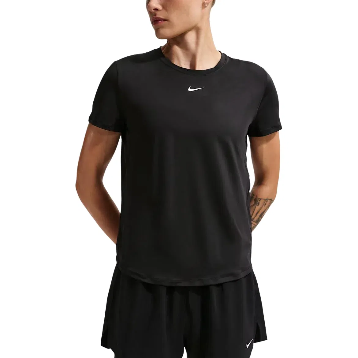 Женская футболка One Classic Dri-FIT T-Shirt 'Black White' Nike, Black/White — фото 2