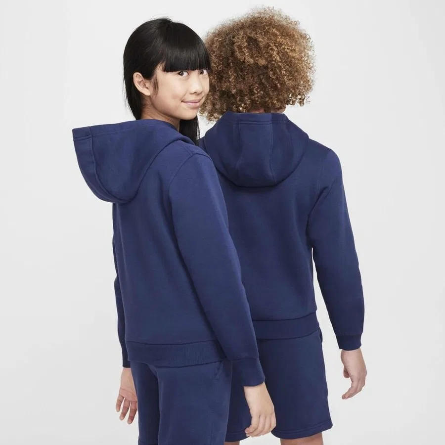 Свитшот капюшоном из футера Sportswear Club Fleece Nike, Темно-синий — фото 4