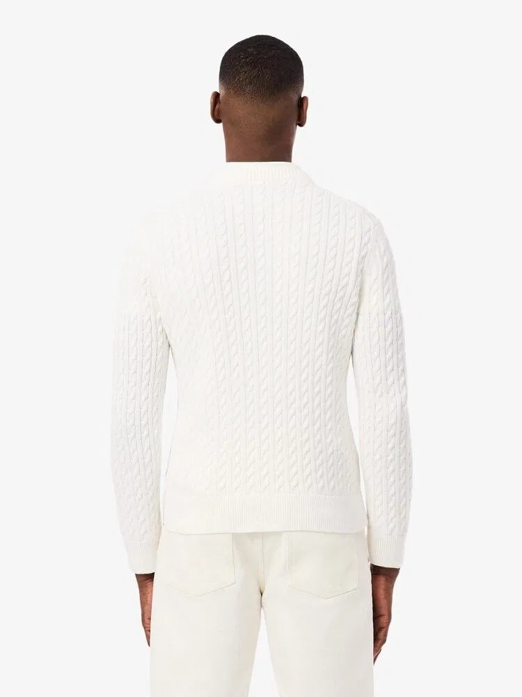 Пуловер трикотажный Long Sleeve LACOSTE, White — фото 3