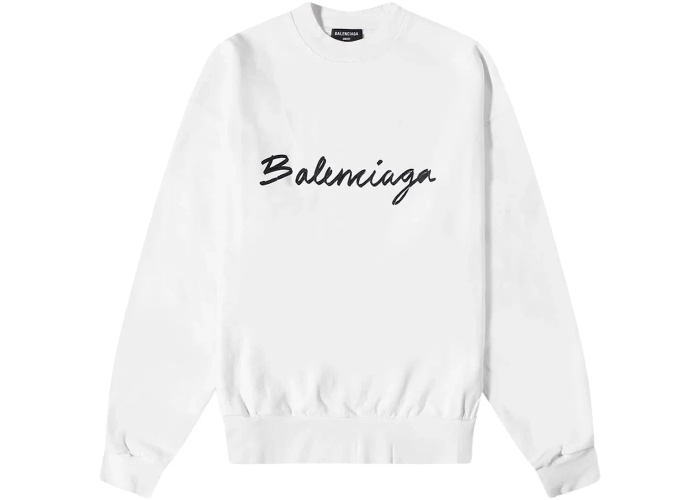 Мужской свитшот с принтом Balenciaga Crewneck, White/Black