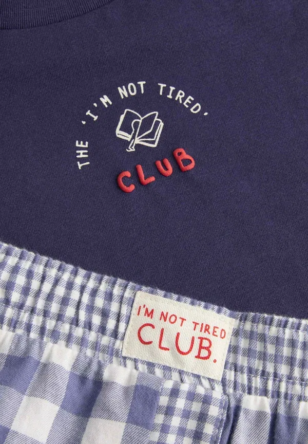 Пижамный комплект, хлопок, Pure i'm not tired club years set, Marks & Spencer Mix, синий — фото 4