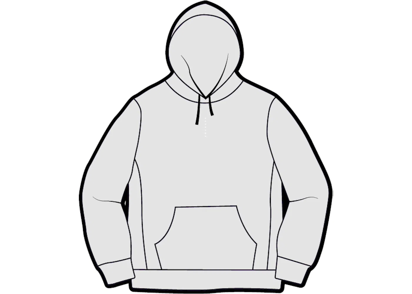 Мужская худи с принтом Supreme Sweatshirt, Ash Grey