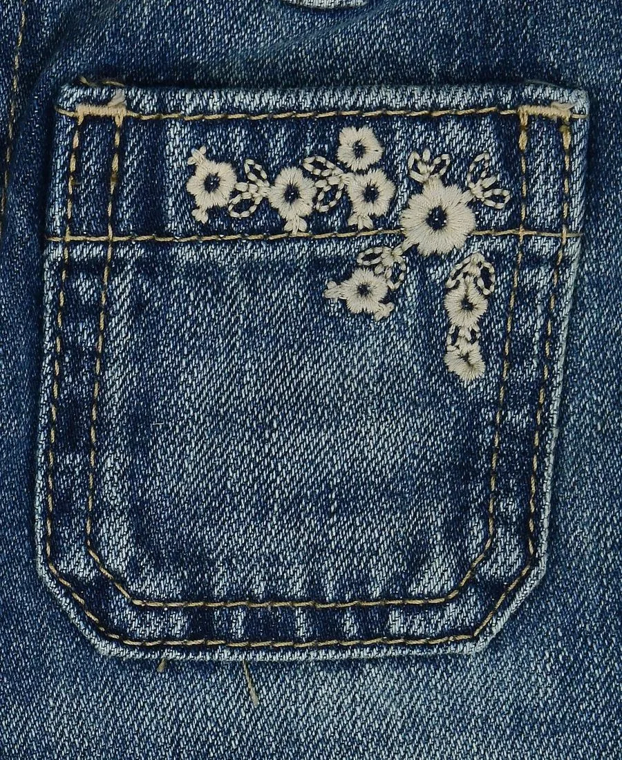 Джинсы-клеш с вышивкой Girls' 7-16 Embroidered Flared Cotton Denim Jeans Polo Ralph Lauren, Tulare Wash — фото 4