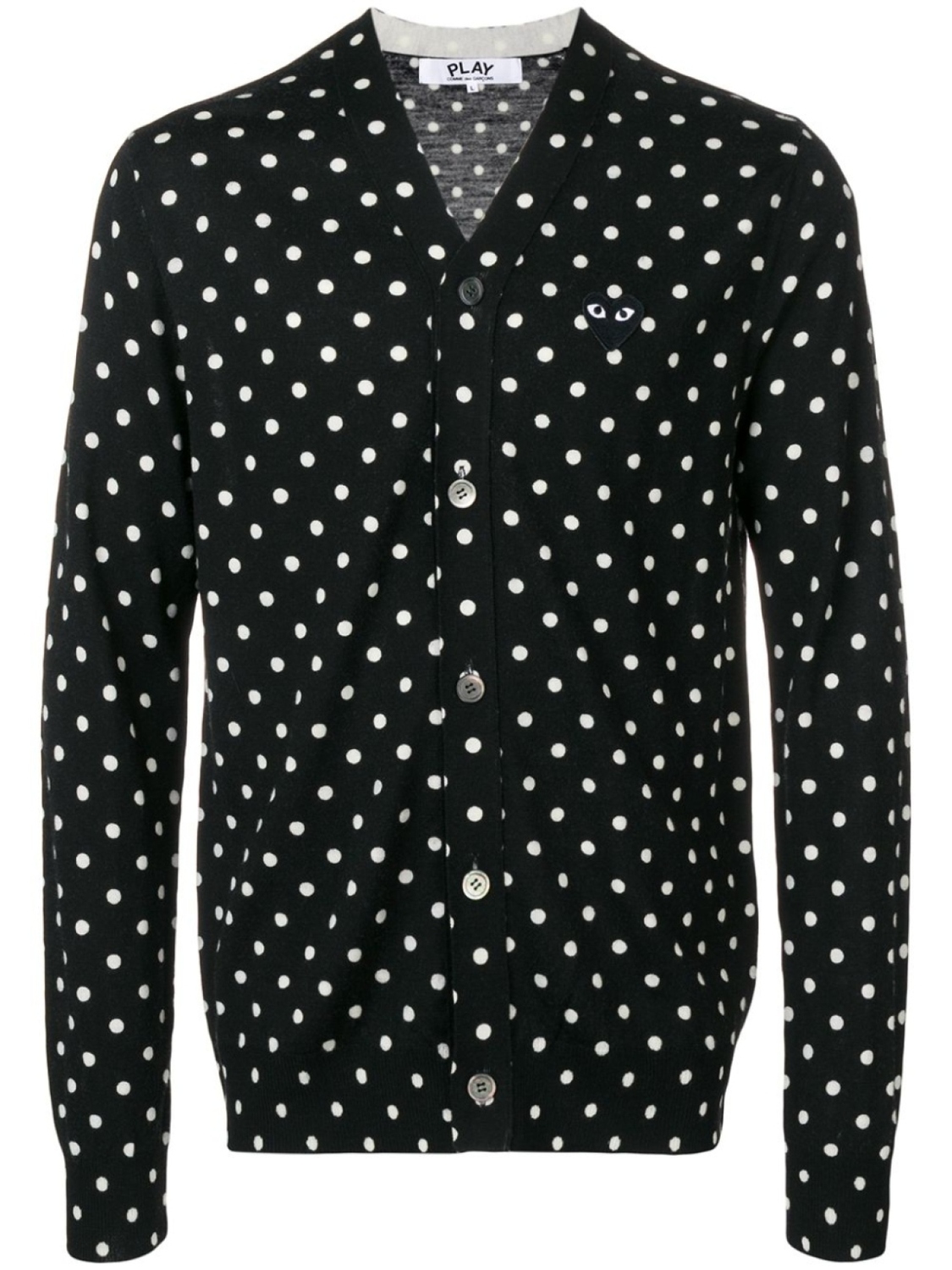 

Comme Des Garçons Play кардиган в горох с логотипом, черный