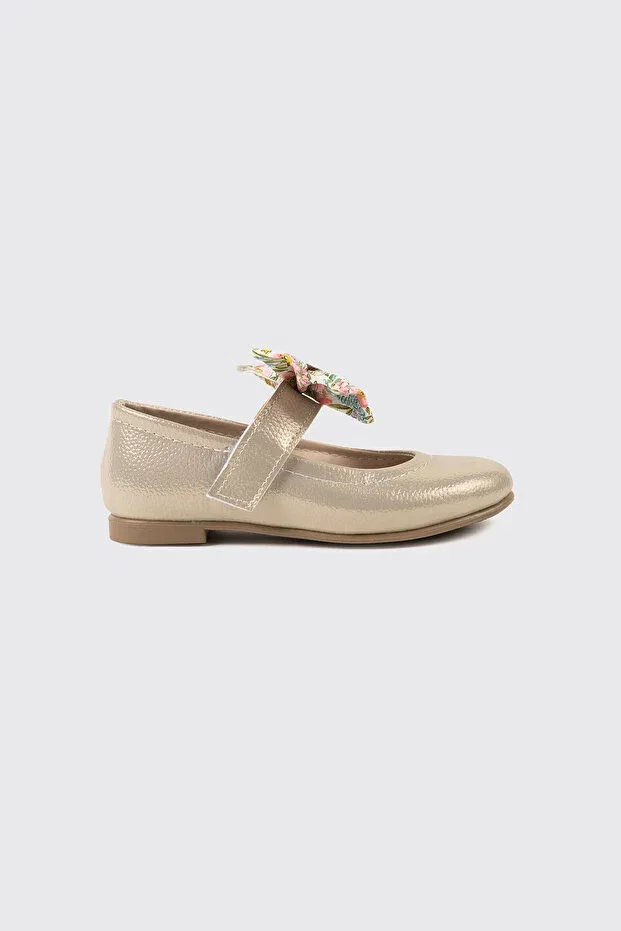 Детские балетки для девочек с принтом Liberty fabric ribbon detailed ballerinas Made With Liberty Fabric, 601-Gold