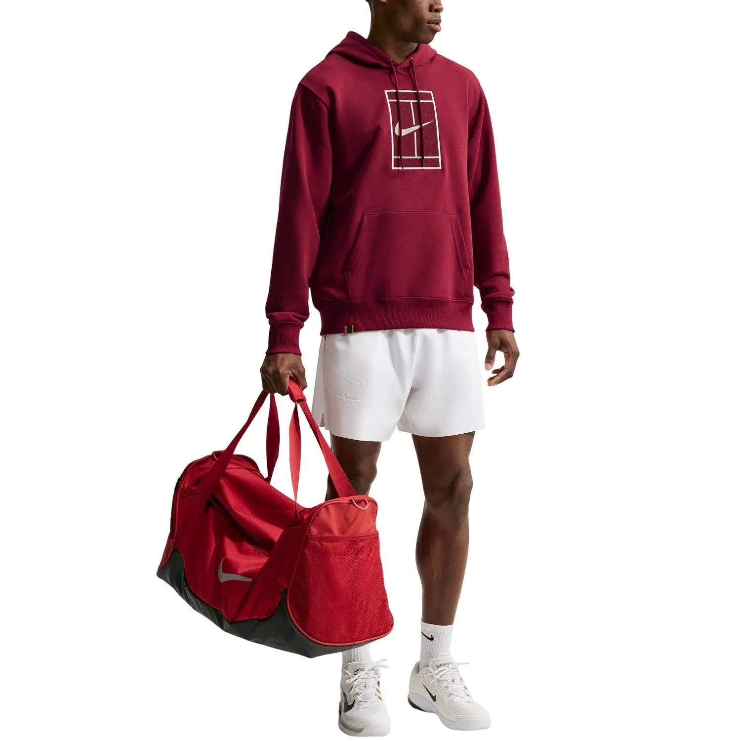 Мужская худи с длинным рукавом Nike Court Slam Dri-FIT Fleece, красный — фото 3