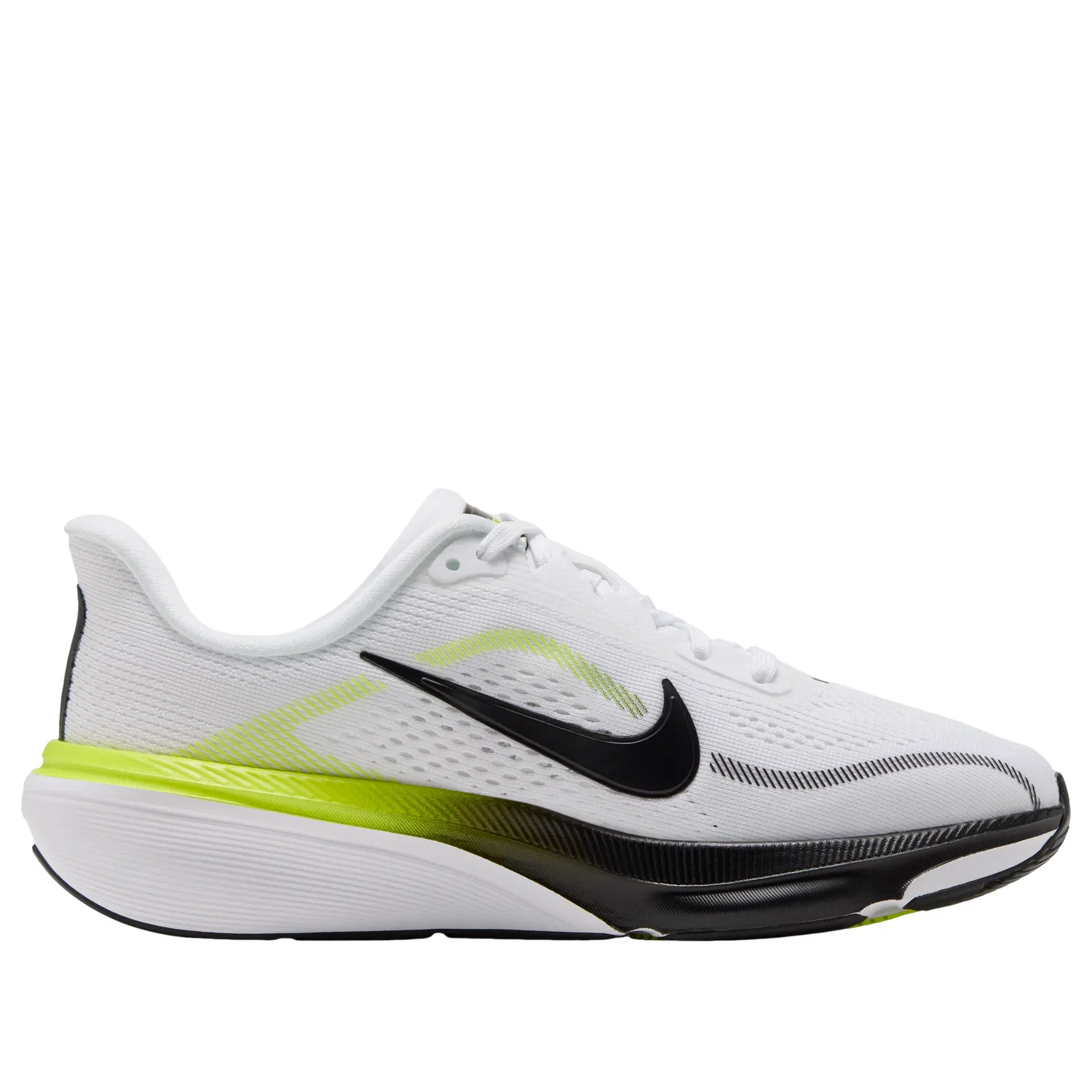 Детские кроссовки с сетчатым верхом Air Zoom Pegasus 42 'White Black Lemon Venom' Nike, White/Lemon Venom/White/Black — фото 2