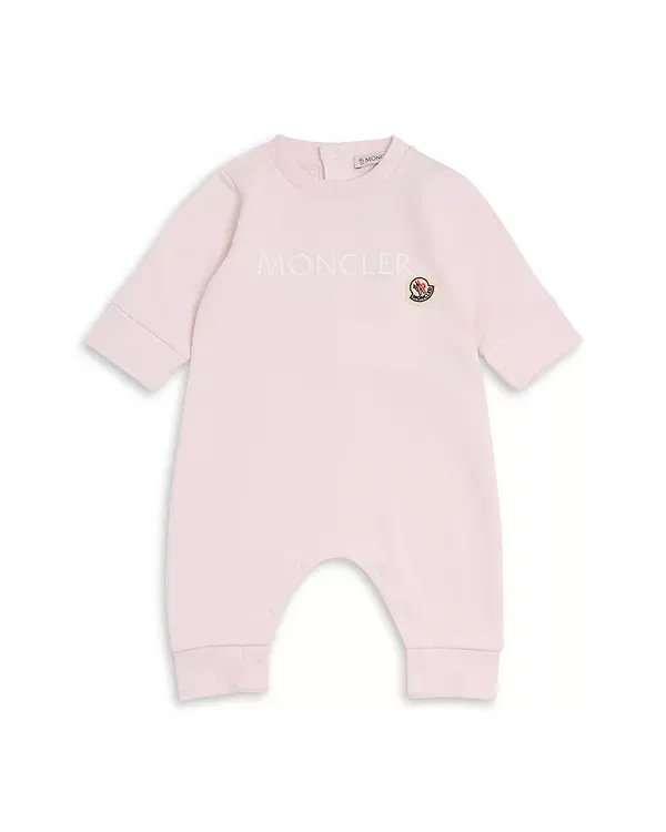 Детский боди-комбинезон с логотипом Moncler, Light Pink