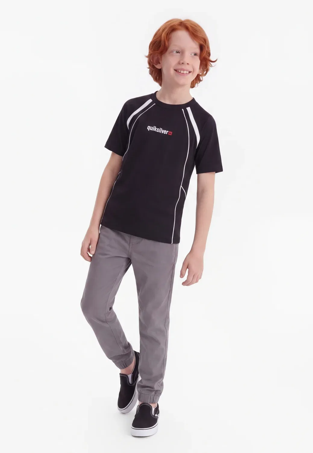 Футболка с принтом Lazer Quiksilver, Black