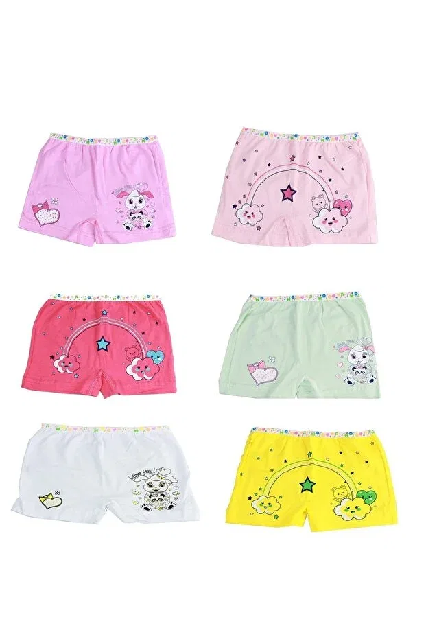Детские трусы-боксеры для мальчиков с принтом Pack of 4 printed girls' boxer mnt underwear Tutku, White