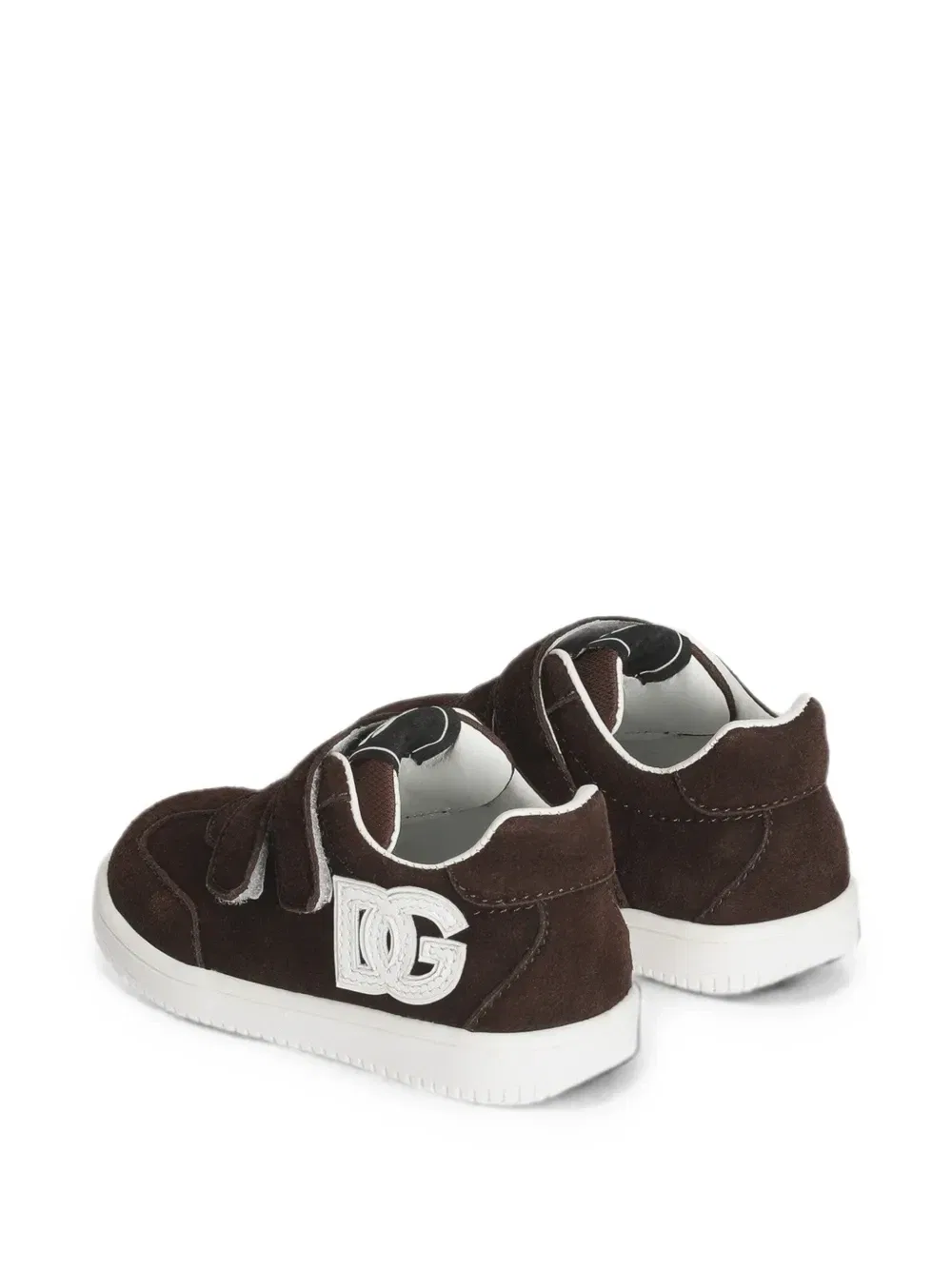 Кроссовки DG Original из вельветовой ткани Dolce & Gabbana Kids, коричневый — фото 3
