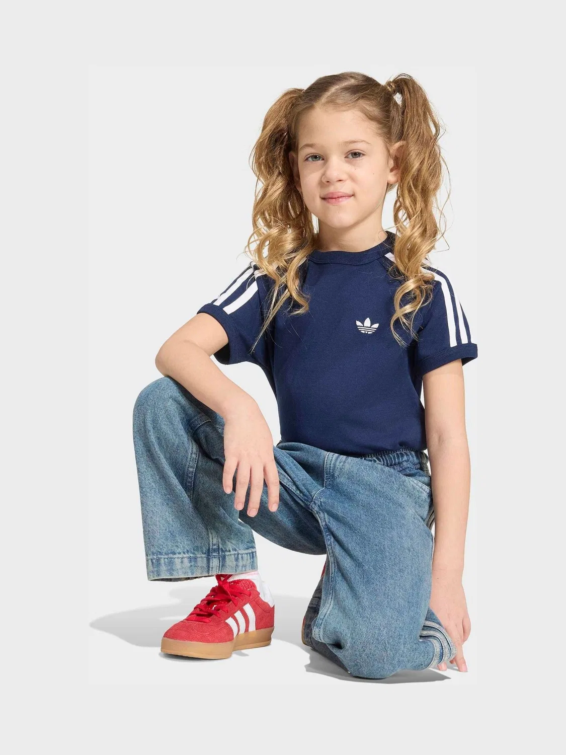 Футболка с тремя полосками, adidas Originals, синий — фото 3