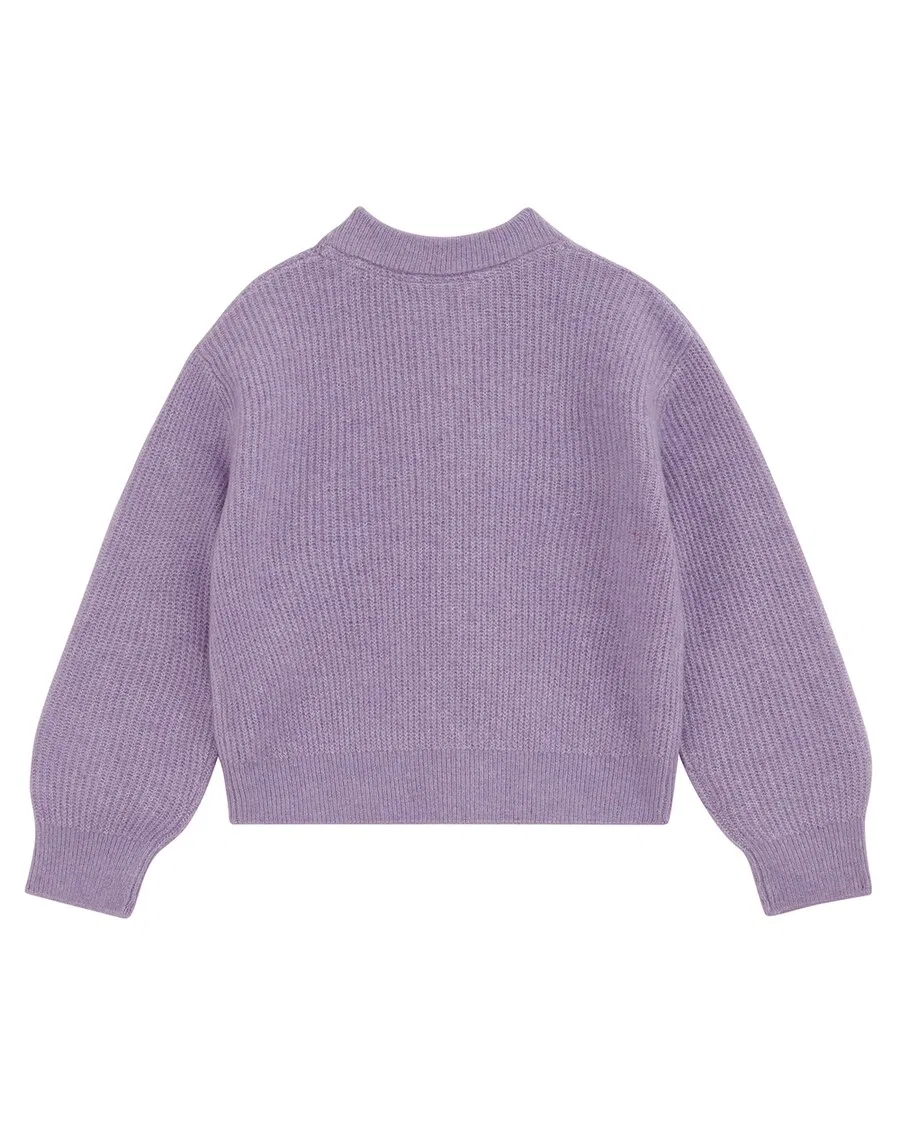 Вязаный кардиган WE Fashion фиолетового и светло-фиолетового цвета — фото 3