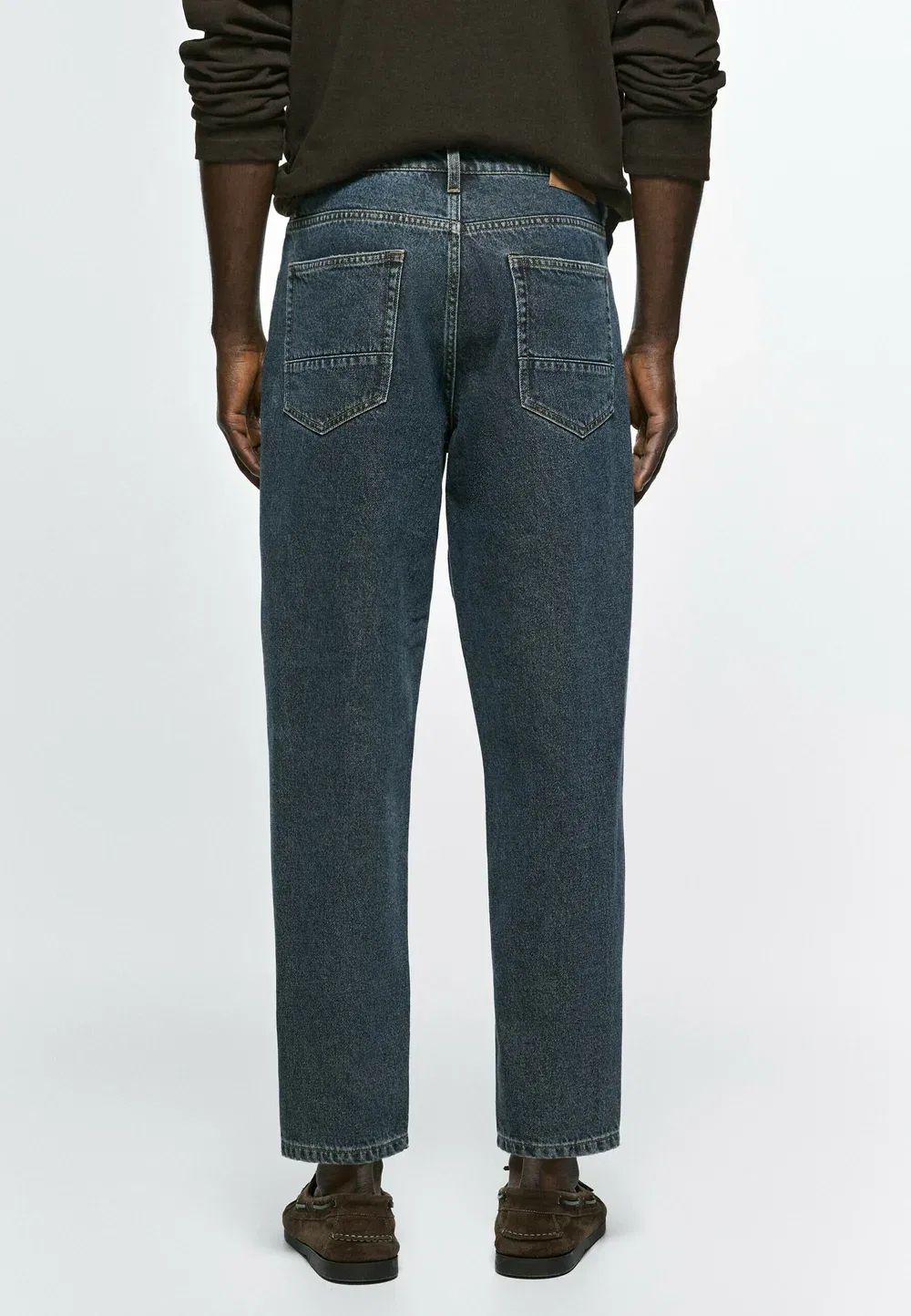 Узкие укороченные джинсы - джинсы зауженного кроя Massimo Dutti, Blue — фото 3
