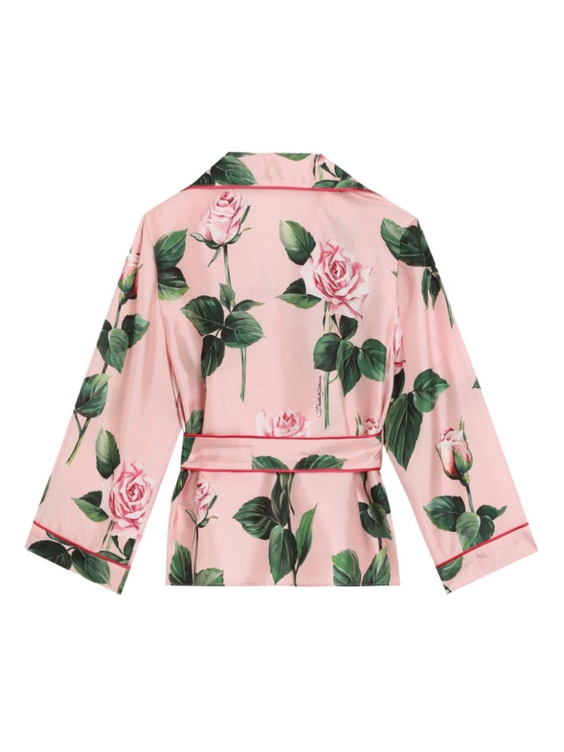 Dolce & Gabbana Kids рубашка с цветочным принтом, розовый — фото 2