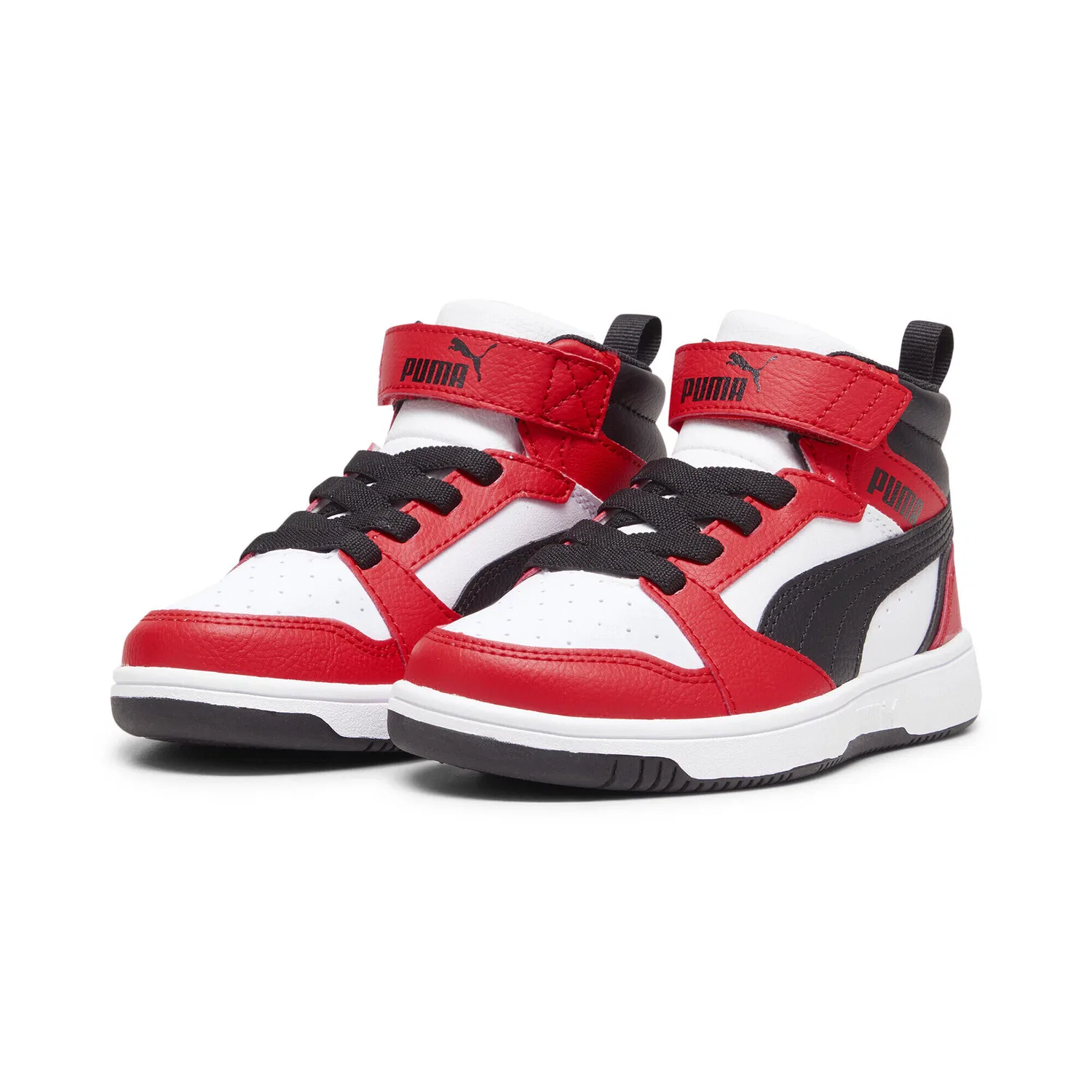 Детские кроссовки Rebound V6 Mid Puma, Rot Schwarz Weiss