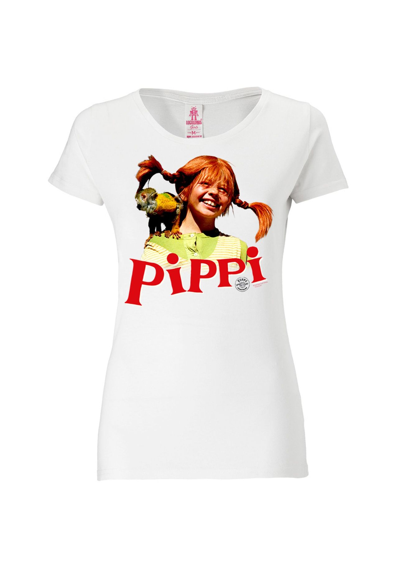 

Новая футболка для девочек «Пеппи» — Nilsson LOGOSHIRT, цвет Almost White