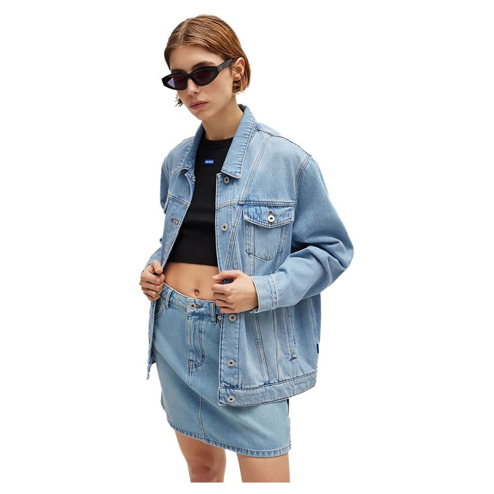 

Юбка HUGO Getao 10261978 BLUE jeans, синий