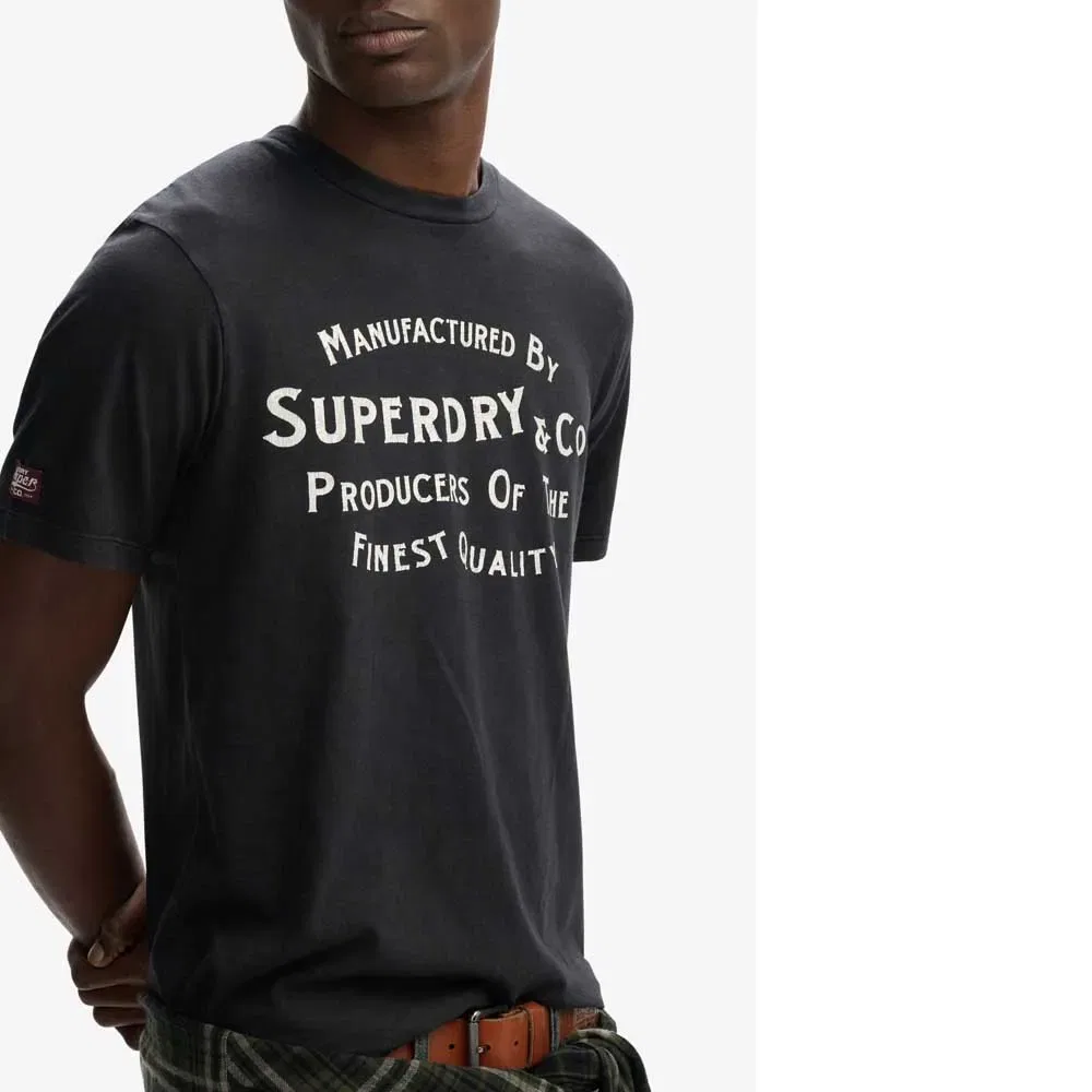 Футболка с коротким рукавом Relaxed Fit Superdry, черный — фото 3