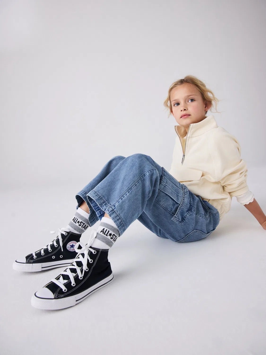 Кроссовки высокие Chuck Taylor Converse, черно-белые — фото 2