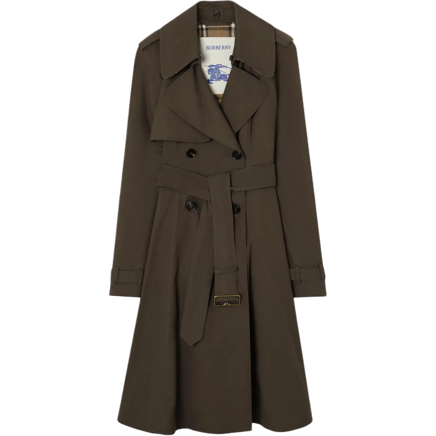 Женское пальто-тренч с принтом Estuarine Brown Burberry, Estuarine Brown
