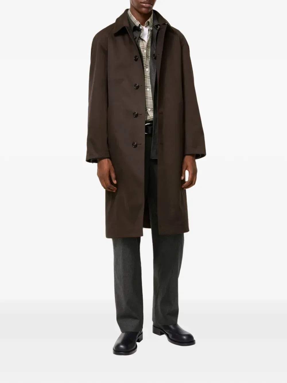 Длинное двустороннее пальто Parkbury из габардина BURBERRY, коричневый — фото 2