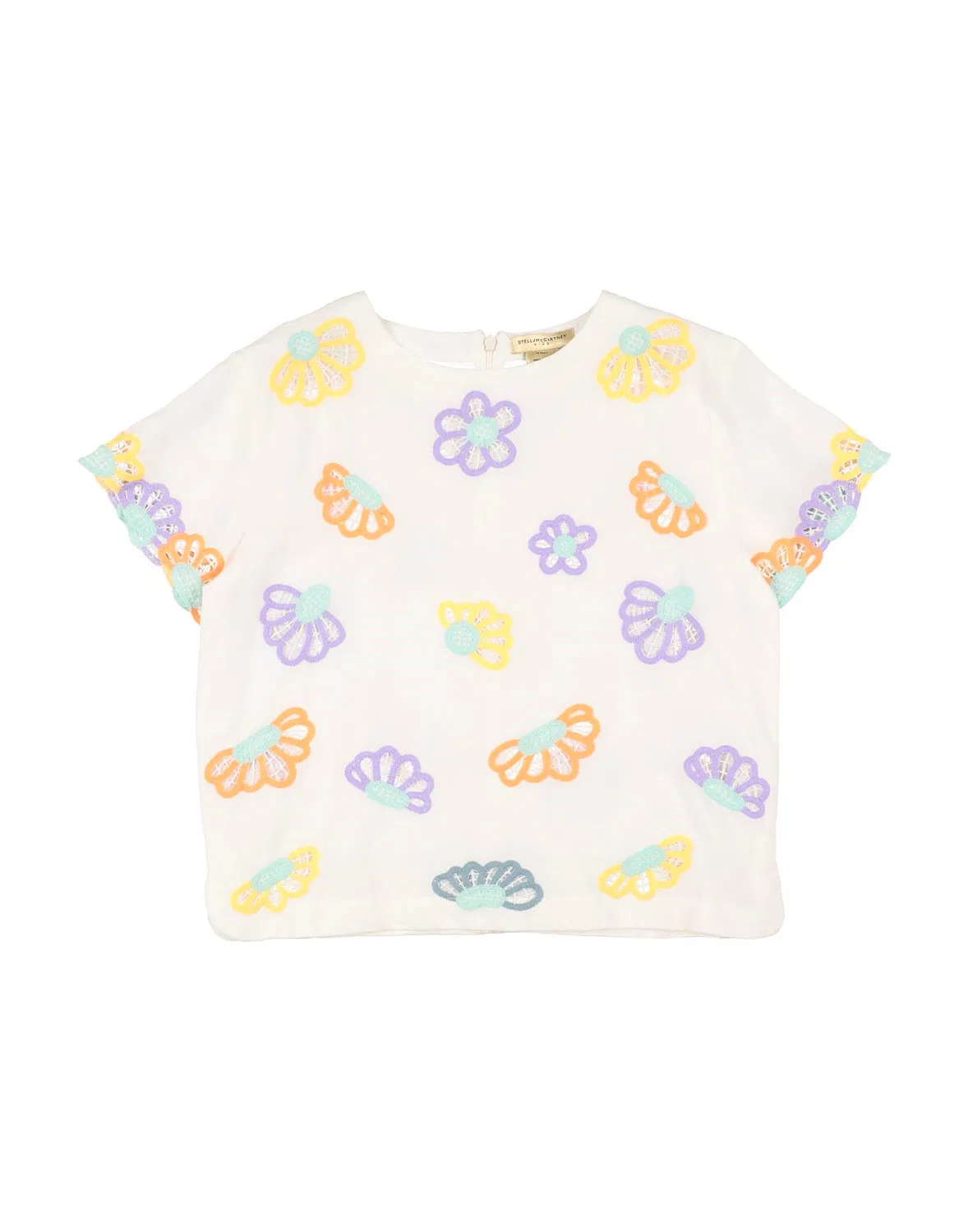 Подростковая блуза с вышивкой Stella Mccartney Kids, белый