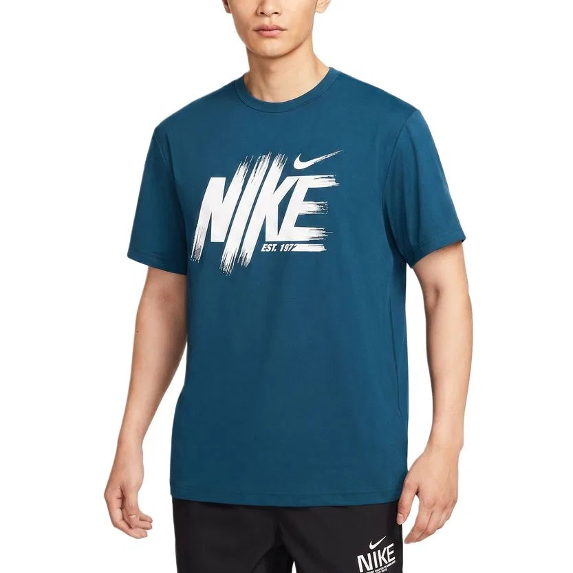 Мужская футболка с круглым вырезом Aegean Sea Blue HYVERSE Nike