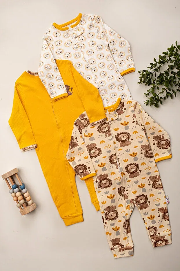 Детский комбинезон-боди с принтом Unisex Organic baby boy patterned 3-piece romper set newborn clothing 9-12-18 months 3-piece cotton 3 pieces Generic Brands, Multicolor