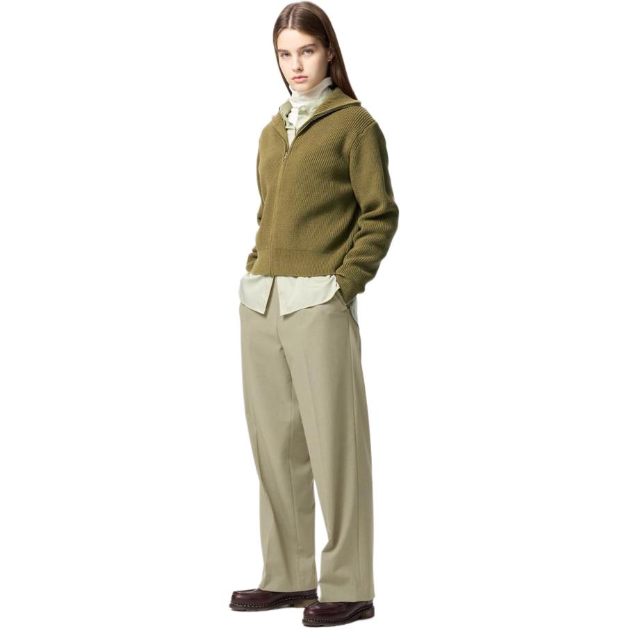 Женские повседневные брюки UNIQLO, бежевый — фото 4