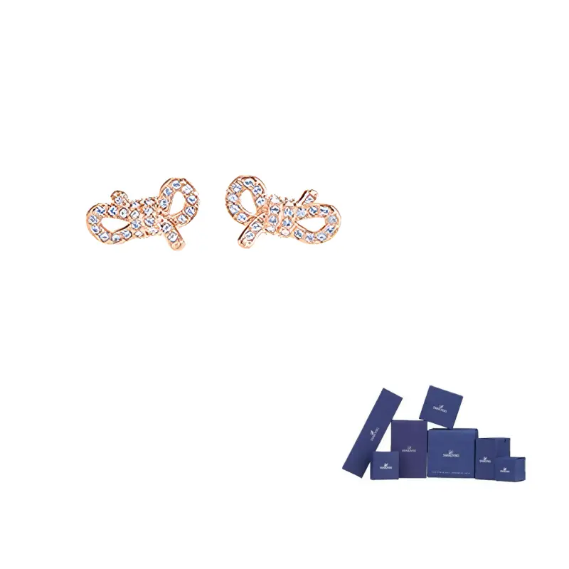 

Swarovski Серьги-гвоздики с искусственными кристаллами Rose Gold