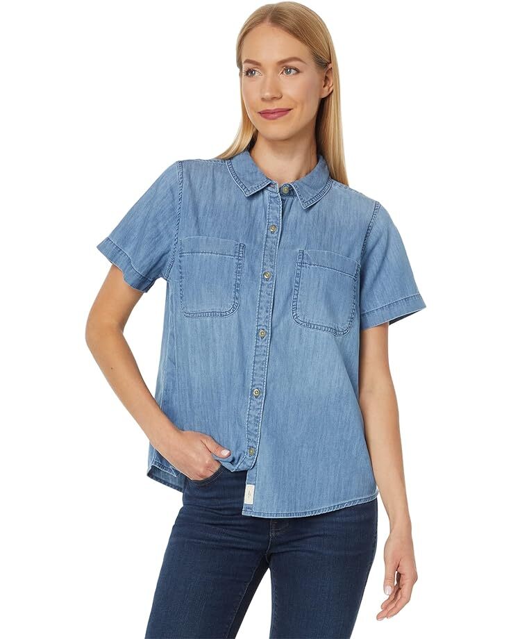 

Рубашка L.L.Bean Heritage Washed Denim Lightweight, цвет Light Indigo