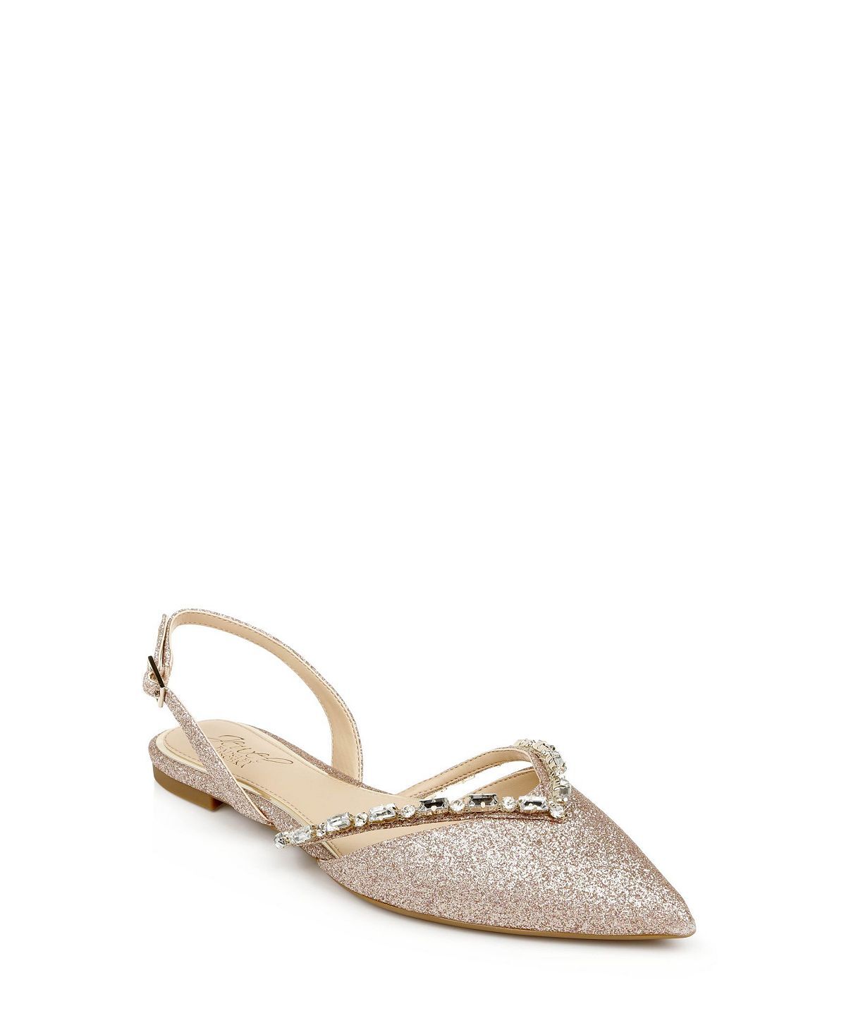 Вечерние балетки Camden с ремешком на пятке Jewel Badgley Mischka