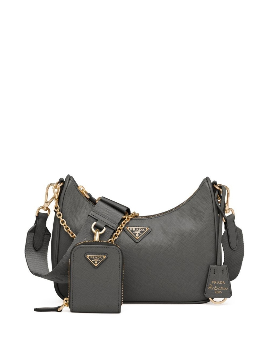 

Сумка на плечо Prada Re-Edition 2005, серый