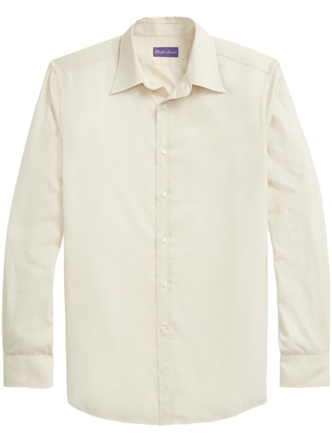 

Фланелевая рубашка строгого кроя Ralph Lauren Purple Label, нейтральный цвет