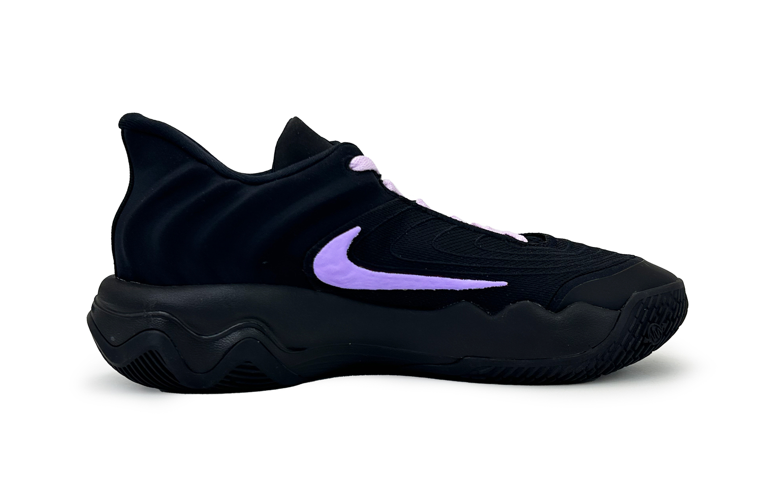 Кроссовки баскетбольные Giannis Immortality низкие мужские anti slip wear resistant черные фиолетовые Nike, черный фиолетовый — фото 3