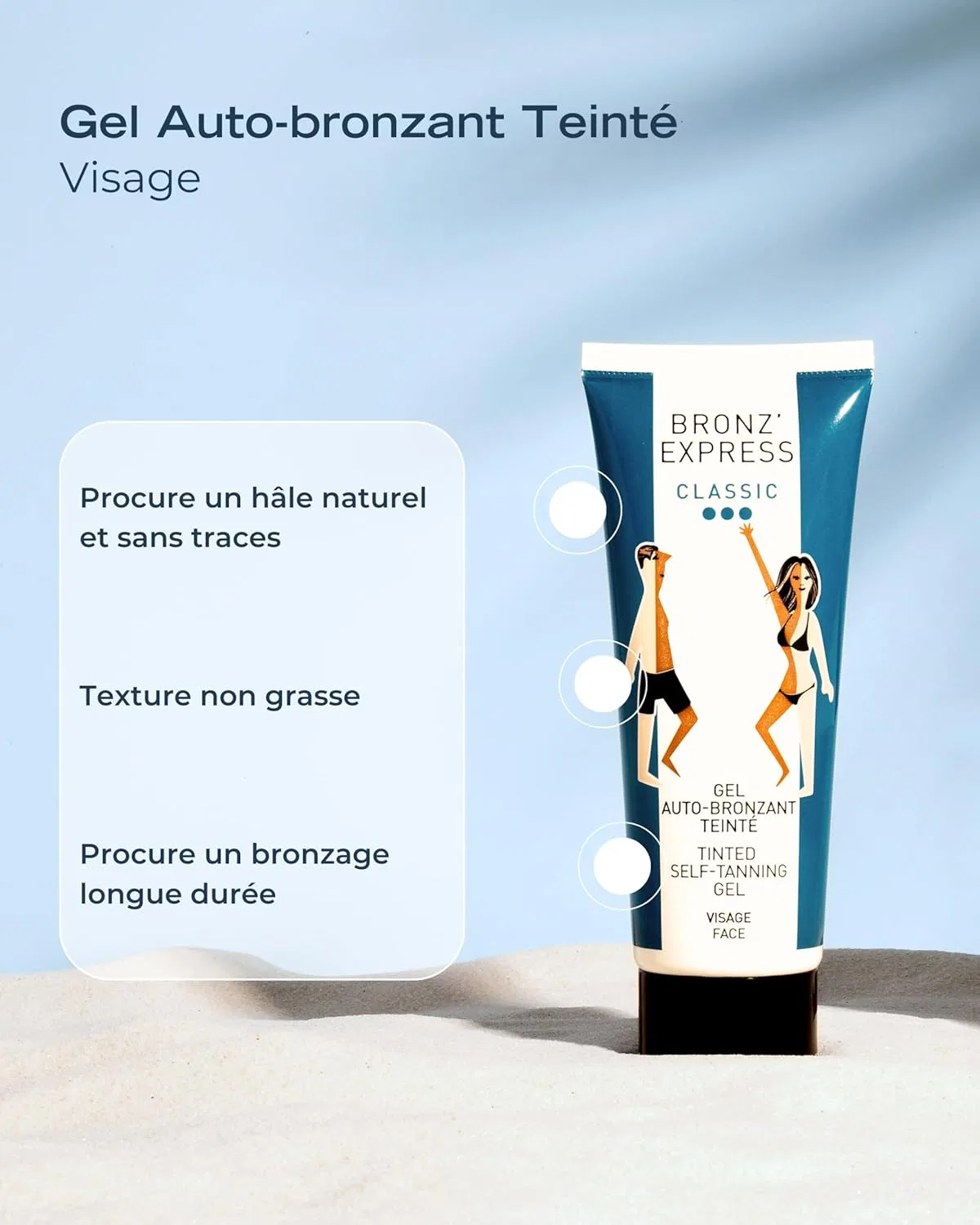 Тонирующий гель-автозагар для лица Bronz'Express 75 мл Bronz’Express, Tinted Gel — фото 2