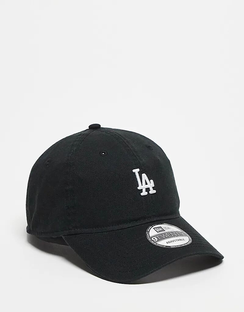 

Кепка New Era LA Dodgers 9twenty с мини-логотипом, неструктурированная, черного цвета